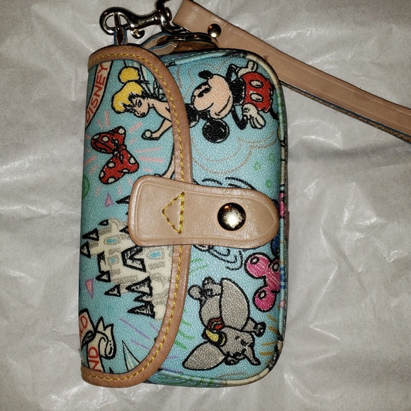 Dooney and Bourke Disney Sketch Wristlet/Pouch Blue - Picture 8 of 9